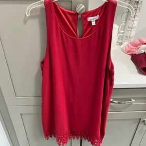 Sleeveless red dress